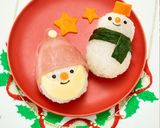 クリスマスに！雪だるまおにぎり作り方5写真