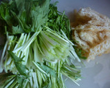 水菜とお揚げのサッと煮♪作り方1写真