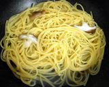 ワンポットパスタ☆塩辛わさびクリーム作り方4写真