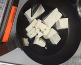 簡単時短の豆腐ごま油炒め作り方1写真
