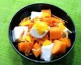 柿とごま豆腐のサラダ作り方5写真
