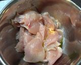 かぶの葉と鶏胸肉のスパイシー炒め作り方2写真