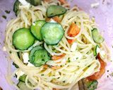 柿とチーズのスパサラダ 青のり風味作り方5写真