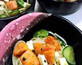 柿とチーズのスパサラダ 青のり風味作り方6写真