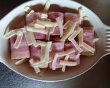 お餅グラタン…とろ〜りベーコン＆チーズ作り方3写真