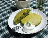 抹茶とホワイトチョコのホットケーキ♡作り方5写真