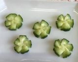お弁当：キュウリ飾り切り〜(o˘◡˘o)作り方7写真