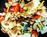 鶏肉のカシューナッツ炒め(宮保鶏丁)作り方5写真