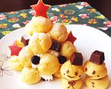 プチシュー☆スノーマン&クリスマスツリー作り方8写真