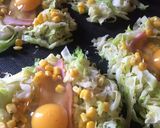 朝ごはんに♪キャベツの巣ごもり作り方6写真