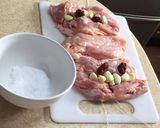 サムゲタン-ごぼう代用、鶏むね鶏モモ肉可作り方2写真
