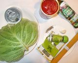簡単パスタランチ♪ツナとトマトとキャベツ作り方1写真