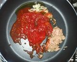 簡単パスタランチ♪ツナとトマトとキャベツ作り方5写真