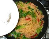 簡単パスタランチ♪ツナとトマトとキャベツ作り方7写真