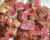 牛肩ロースDEすき焼き風ステーキ丼♪作り方5写真