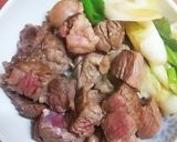 牛肩ロースDEすき焼き風ステーキ丼♪作り方7写真