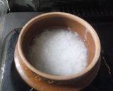 釜飯の器で作る卵がゆ作り方1写真