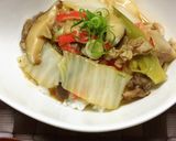 白菜と豚肉の中華あんかけ丼★作り方7写真