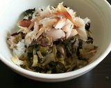 相性抜群！高菜とアジのねこまんま丼！作り方3写真
