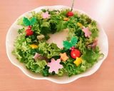 クリスマス⭐簡単⭐リースサラダ作り方4写真