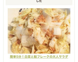 簡単5分！白菜と鮭フレークの大人サラダ作り方3写真