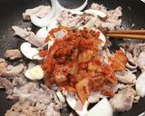 にんにく生姜ガッツリ★スタミナ豚キムチ丼作り方3写真