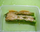 お弁当用！アスパラの先だけ味噌バター作り方2写真