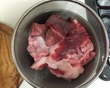牛スジ下処理、圧力鍋使用作り方1写真