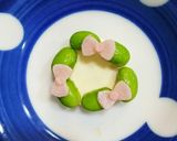 キャラ弁に☆枝豆で☆クリスマスリース☆作り方1写真