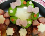 キャラ弁に☆枝豆で☆クリスマスリース☆作り方2写真