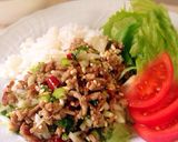 お手軽タイ飯♪ラープ・ムゥの挽肉かけご飯作り方8写真