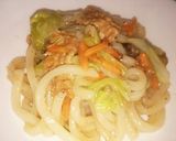 きつねとたぬきの焼きうどん作り方4写真