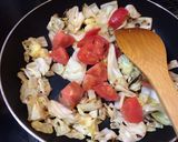 残ったシチューと野菜でマカロニグラタン作り方2写真