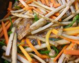鶏皮でこってりキンピラ！作り方6写真