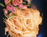 ベーコンとほうれん草のパスタver簡単作り方6写真