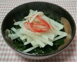 ヤーコンとわかめの酢の物作り方5写真
