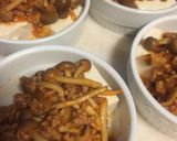 ひき肉ときのこのケチャップ炒め～豆腐～作り方4写真