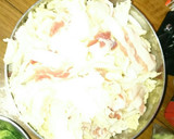ばーちゃん白だし簡単白菜と豚三枚肉煮付け作り方1写真