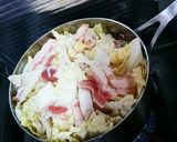 ばーちゃん白だし簡単白菜と豚三枚肉煮付け作り方2写真
