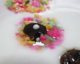 ヨーグルトアート☆カラフルパンダ作り方4写真