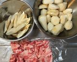 里芋と牛肉の味噌煮込み作り方3写真