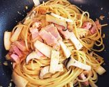 五右衛門風♡ピリ辛豆乳味噌パスタ作り方5写真