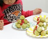 HMとたこ焼き器で　クリスマスツリー作り方4写真
