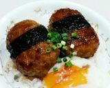 温泉卵のせ❤磯辺焼き風の甘辛つくね丼♪作り方12写真
