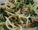 簡単！ツナと水菜のしゃきしゃきパスタ作り方5写真