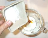 桃の缶詰ケーキ♪簡単ココアフルーツケーキ作り方3写真