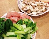 鶏肉とホタテのクリームソース♡作り方1写真