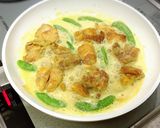 鶏肉とスナップエンドウのカレーミルク煮込作り方4写真