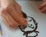 キャラチョコ　キングダムブッシュドノエル作り方4写真