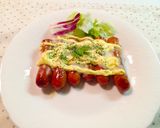 粗挽きソーセージの燻製チーマヨ焼き作り方4写真